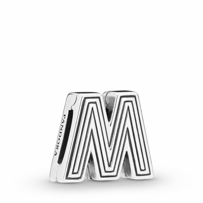 Pandora Reflexions™ Letter M Clip Charm Silver Egypt LZ4356027